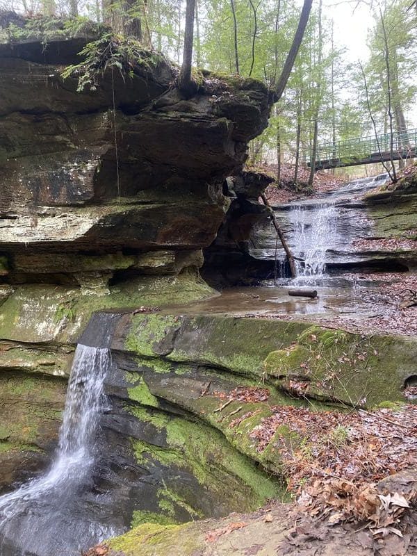 Photo of Old Man's Cave Waterfalls in Hocking Hills, Ohio